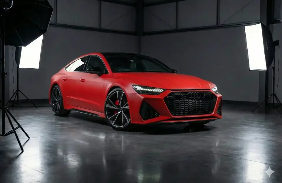 Audi RS Red Matte car wrap visualization