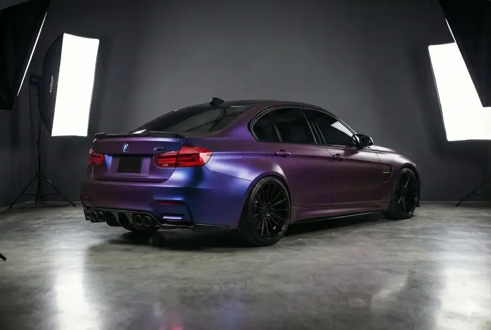 BMW M3 Thunder Satin car wrap visualization